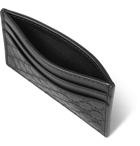 gucci embossed leather card holder and money clip|Gucci card holder men's selfridges.